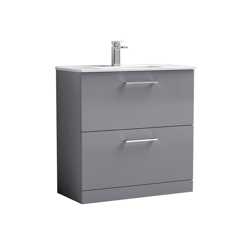 Lana 800mm Floor Standing 2 Drawer Vanity Unit & Basin Bathroom Furniture