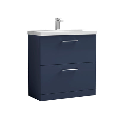 Lana 800mm Floor Standing 2 Drawer Vanity Unit & Basin Complete for Bathroom