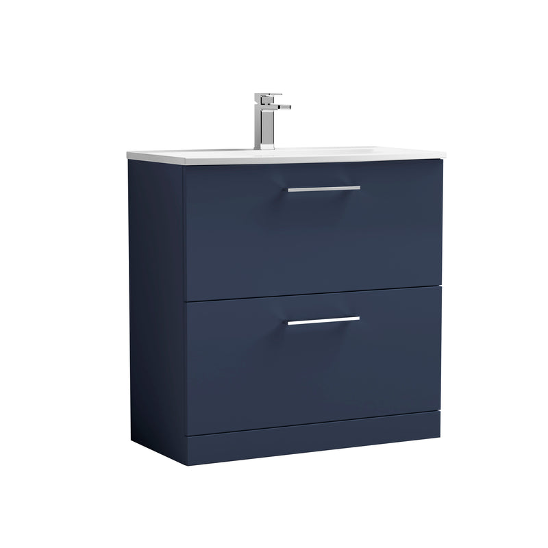 Lana 800mm Floor Standing 2 Drawer Vanity Unit & Basin Complete for Bathroom