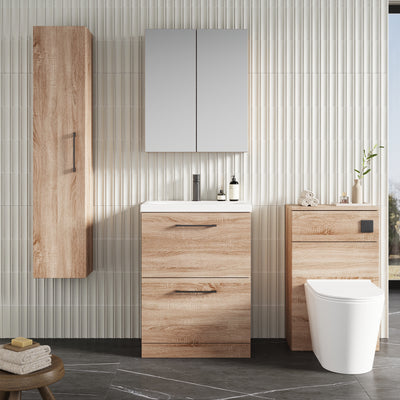 Lana 800mm Floor Standing 2 Drawer Vanity Unit & Basin - Bathroom Furniture Range