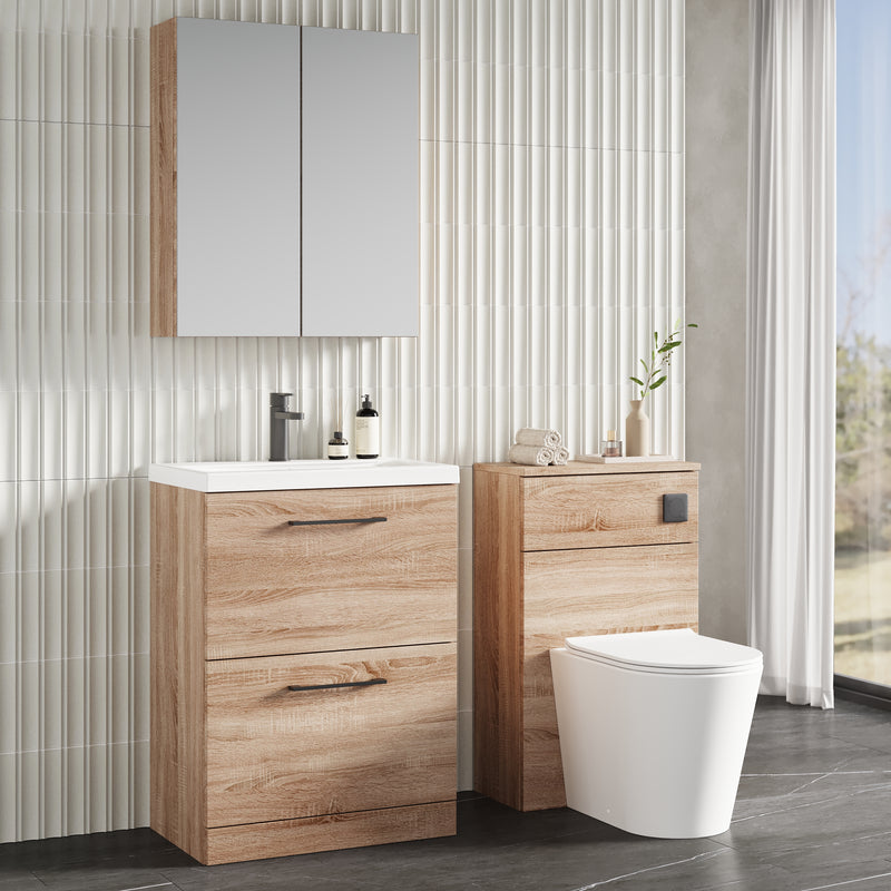 Lana 800mm Floor Standing 2 Drawer Vanity Unit & Basin - Bathroom Furniture Range