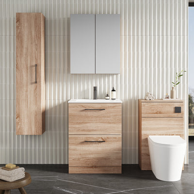 Lana 800mm Floor Standing 2 Drawer Vanity Unit & Basin - Bathroom Furniture Range