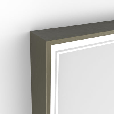 Origins Living Astoria LED Illuminated Mirror 60 - 60x80cm - Brushed Bronze