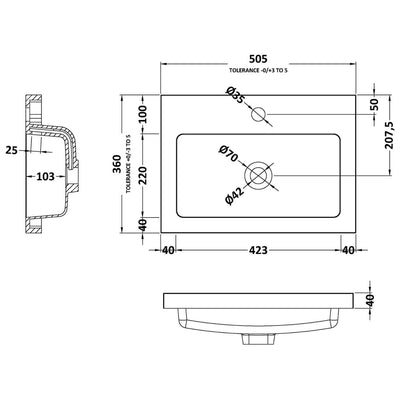 Lana Compact 500mm Floorstanding 2 Door Vanity Unit & Basin - Satin Midnight Blue