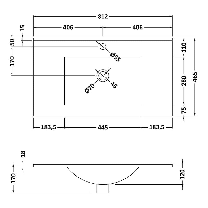 Classique 800mm Floor Standing Vanity Unit With 2 Doors With Minimalist Ceramic Basin - Satin Green