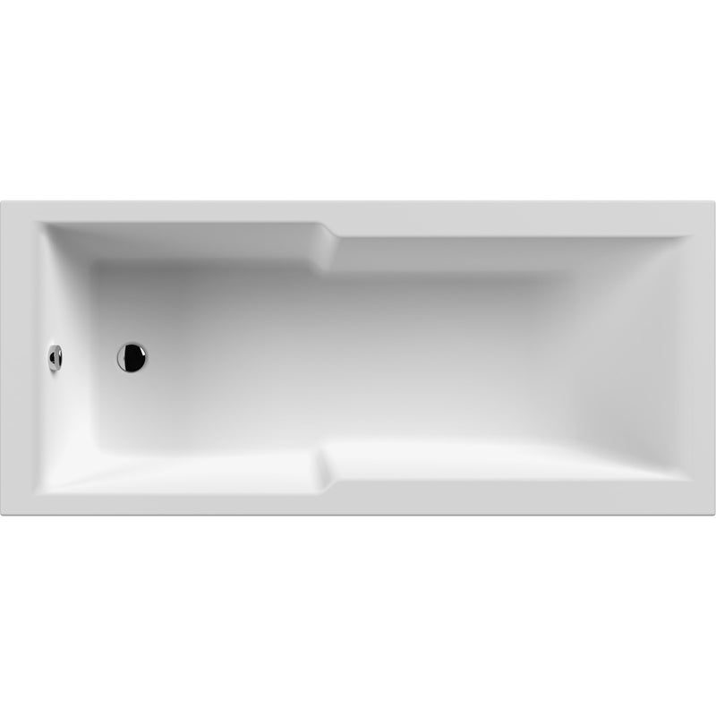 Eternalite Reinforced Square Straight Shower Bath - 1700 x 750mm