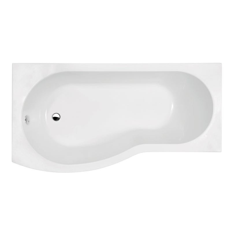 B-Shaped Shower Bath - 1700mm x 900mm, Left Hand