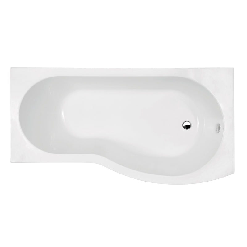 B-Shaped Shower Bath - 1700mm x 900mm, Right Hand