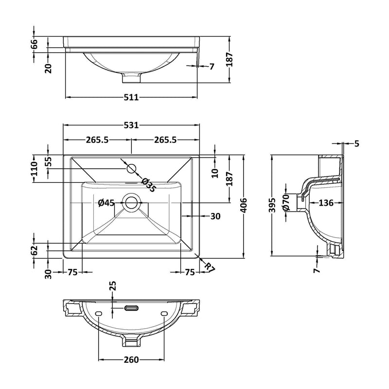 Classique 500mm Wall Hung Vanity Unit With 1 Drawer With Fireclay Basin - Satin Green