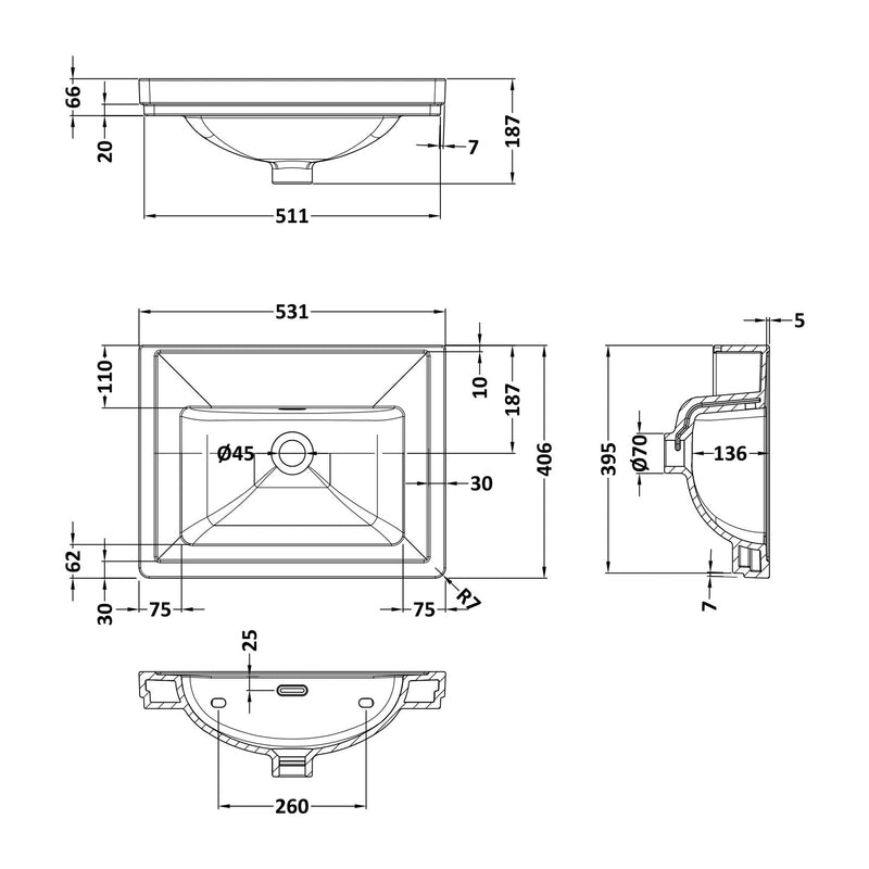 Classique 500mm Wall Hung Vanity Unit With 1 Drawer With Fireclay Basin - Satin Green