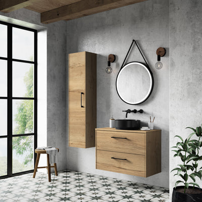 Hudson Reed Juno Wall Hung 600mm Vanity Unit With 2 Doors & Ceramic Basin