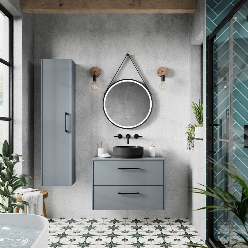 Hudson Reed Juno Wall Hung 600mm Vanity Unit With 2 Doors & Ceramic Basin