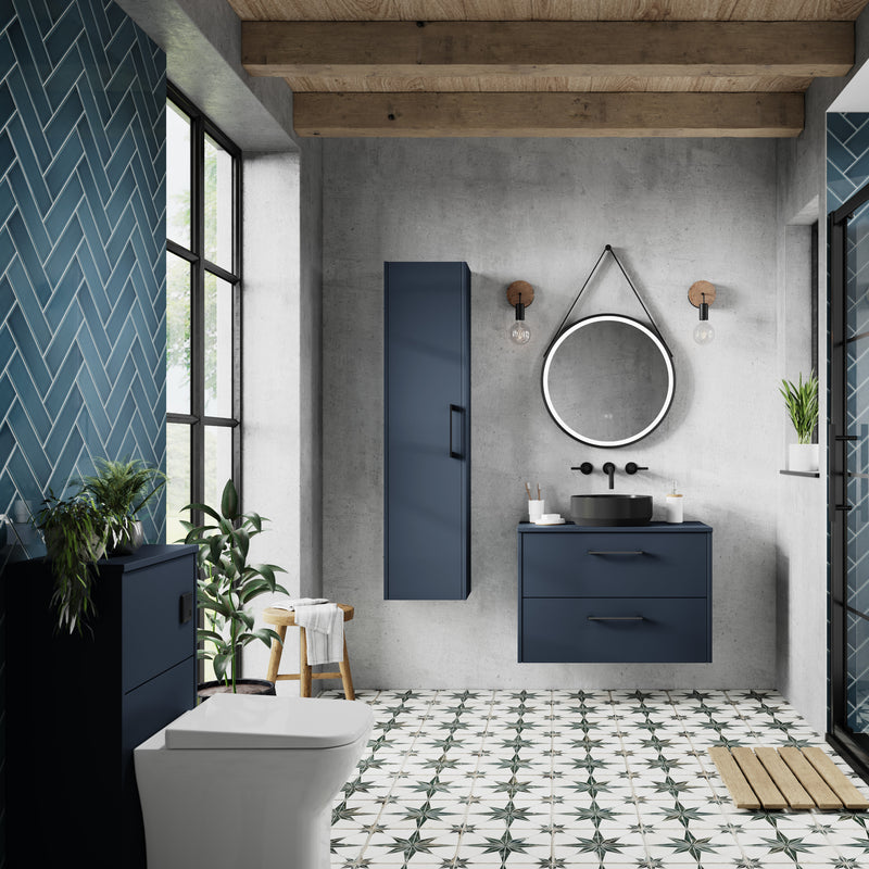 Hudson Reed Juno Wall Hung 600mm Vanity Unit With 1 Drawer & Ceramic Basin