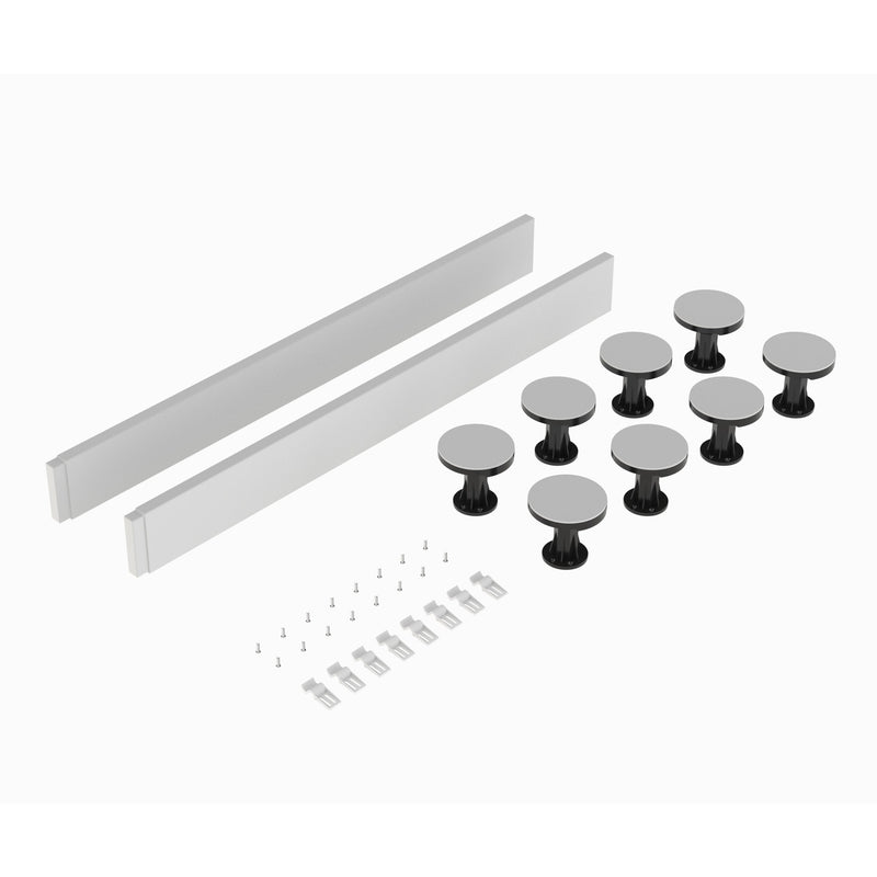 Porto Brushed Brass 6mm Sliding Shower Door With White Stone Resin Tray & Waste - 1000 x 700mm