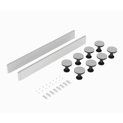 Porto Brushed Brass 6mm Sliding Shower Door With White Stone Resin Tray & Waste - 1000 x 800mm