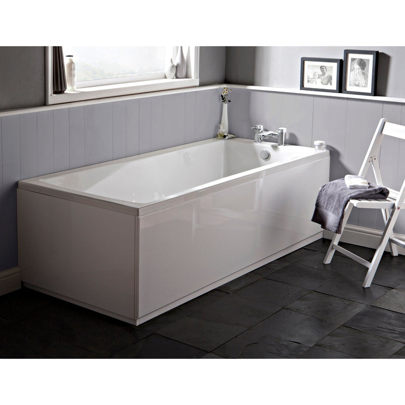 Eternalite Reinforced Square Single Ended Bath - 1700 x 700mm