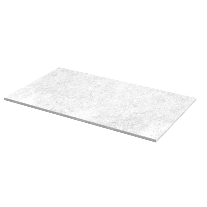 Classique 800mm Floor Standing Vanity Unit With 2 Doors With White Marble Worktop - Soft Black