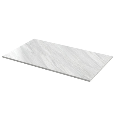 Classique 800mm Floor Standing Vanity Unit With 2 Doors With Grey Marble Worktop - Satin White