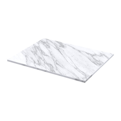 Classique 600mm Wall Hung Vanity Unit With 1 Drawer With Carrera Marble Worktop - Satin Grey