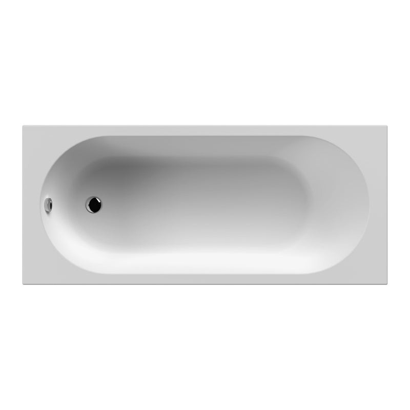 Round Single Ended Straight Bath - 1675 x 700mm