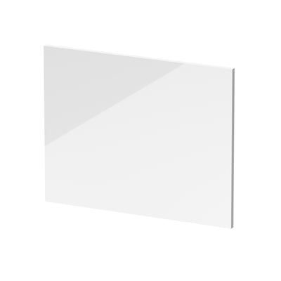 Waterproof Gloss White Square Shower Bath End Panel - 700mm