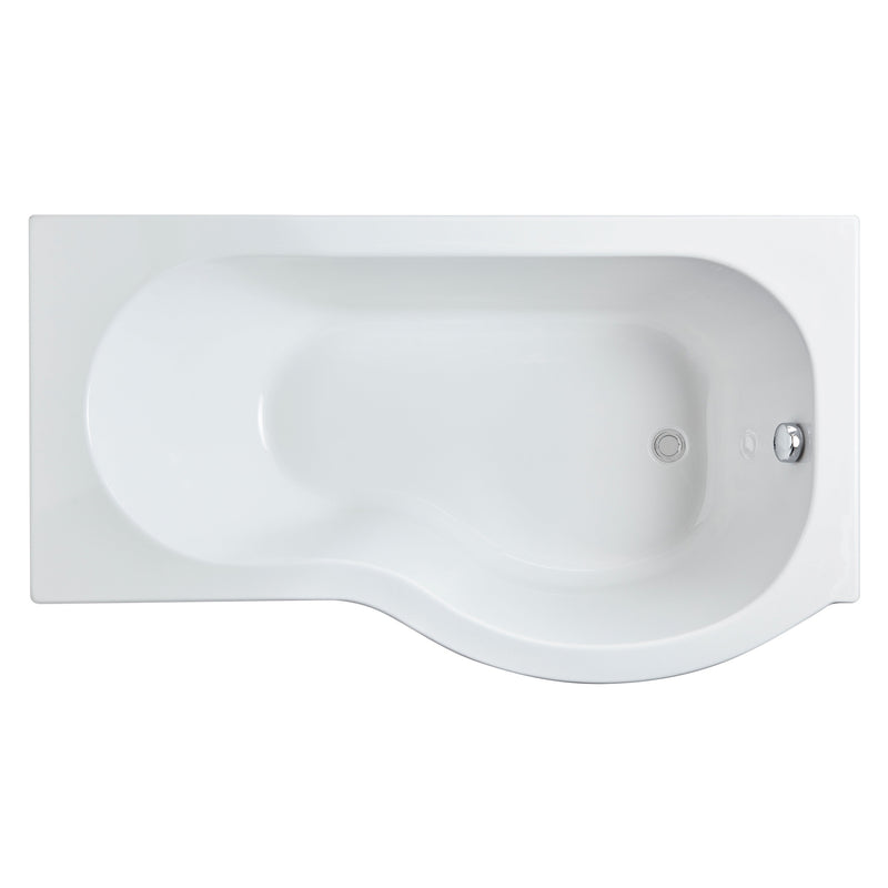 P-Shaped Shower Bath - 1500mm x 850mm, Right Hand