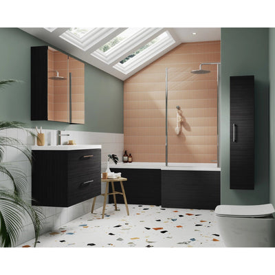 Lana 1200 x 383mm Wall Hung Vanity Unit With 2 Drawers & Twin Basin
