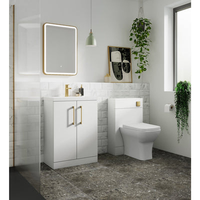 Lana 1200 x 383mm Wall Hung Vanity Unit With 2 Drawers & Twin Basin
