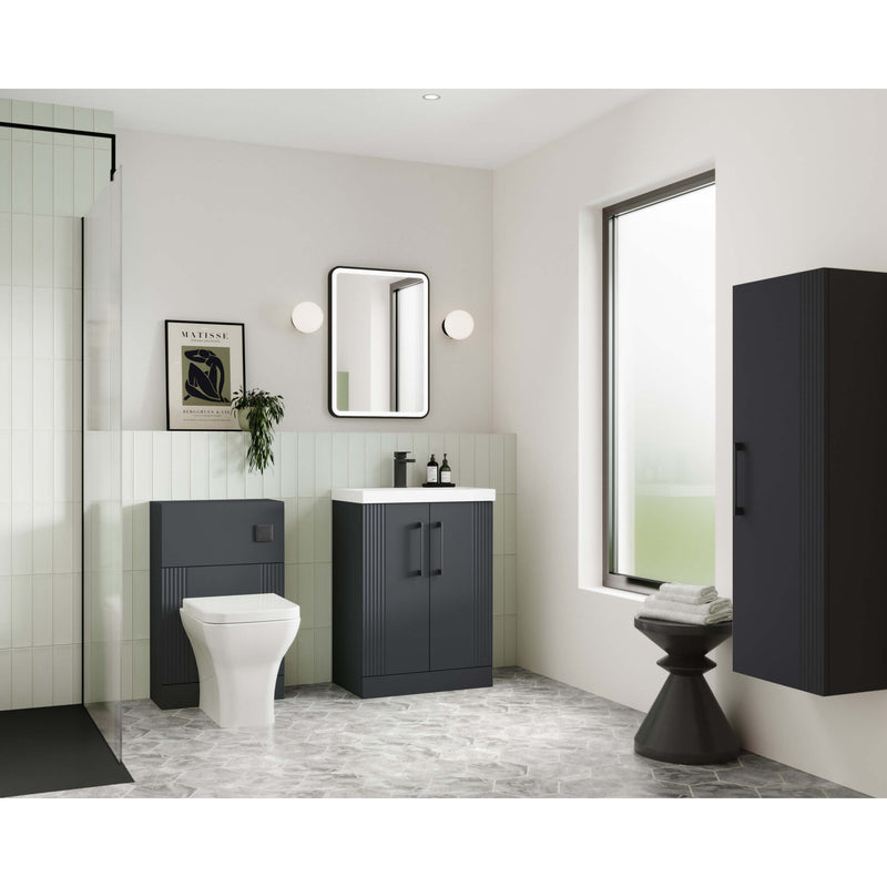 Nuie Deco 600 x 383mm Wall Hung Vanity Unit With 1 Drawer & Ceramic Basin