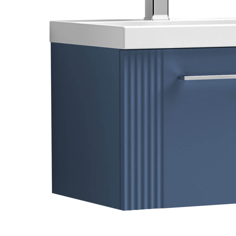 Nuie Deco 600 x 383mm Wall Hung Vanity Unit With 1 Drawer & Ceramic Basin