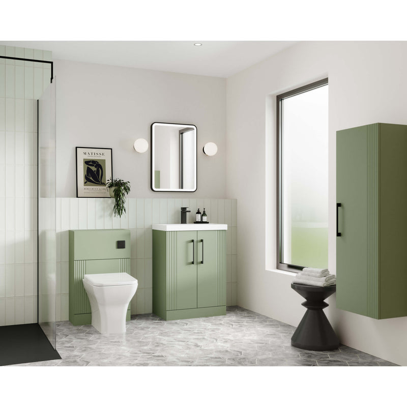 Nuie Deco 600 x 383mm Wall Hung Vanity Unit With 1 Drawer & Ceramic Basin