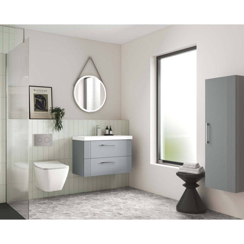 Nuie Deco 500 x 383mm Wall Hung Vanity Unit With 1 Drawer & Ceramic Basin