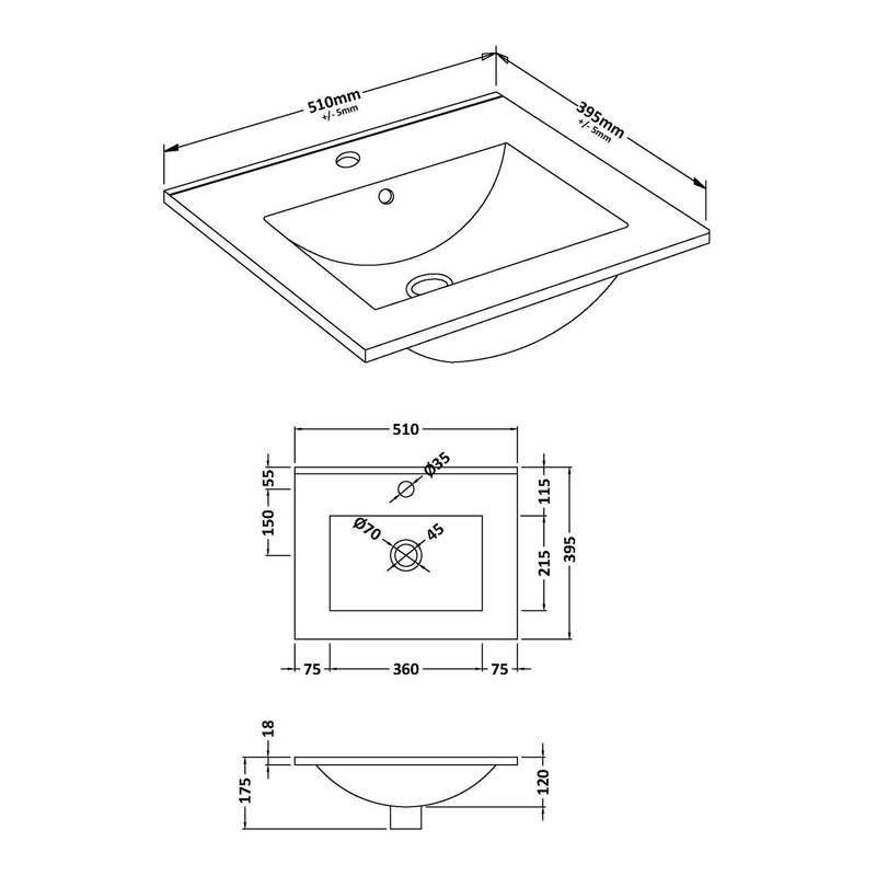 Lana 500mm Floorstanding 2 Door Vanity Unit & Basin - Satin Green