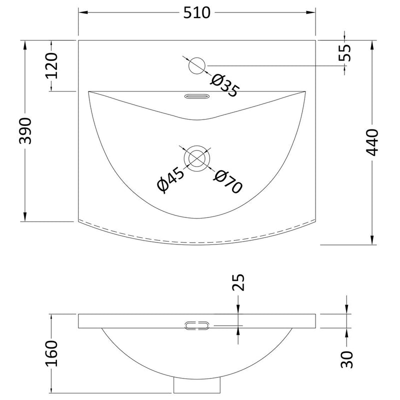 Lana 500mm Floorstanding 2 Door Vanity Unit & Basin - Satin Green