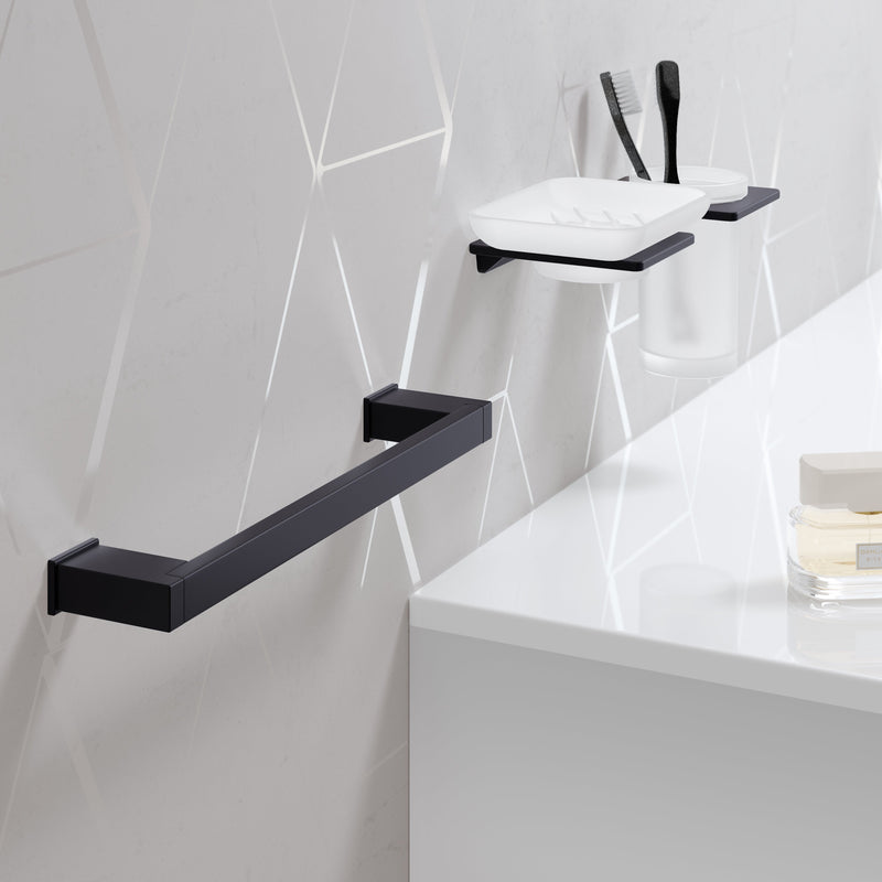 Sonia S Cube Open Toilet Roll Holder - Black