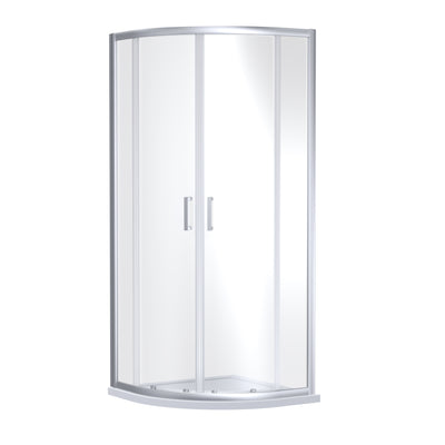 Porto 6mm Quadrant Shower Enclosure - 1000 x 1000mm, 1900mm High, Chrome