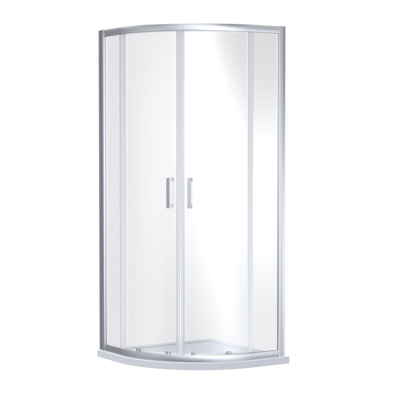 Porto 6mm Quadrant Shower Enclosure - 1000 x 1000mm, 1900mm High, Chrome