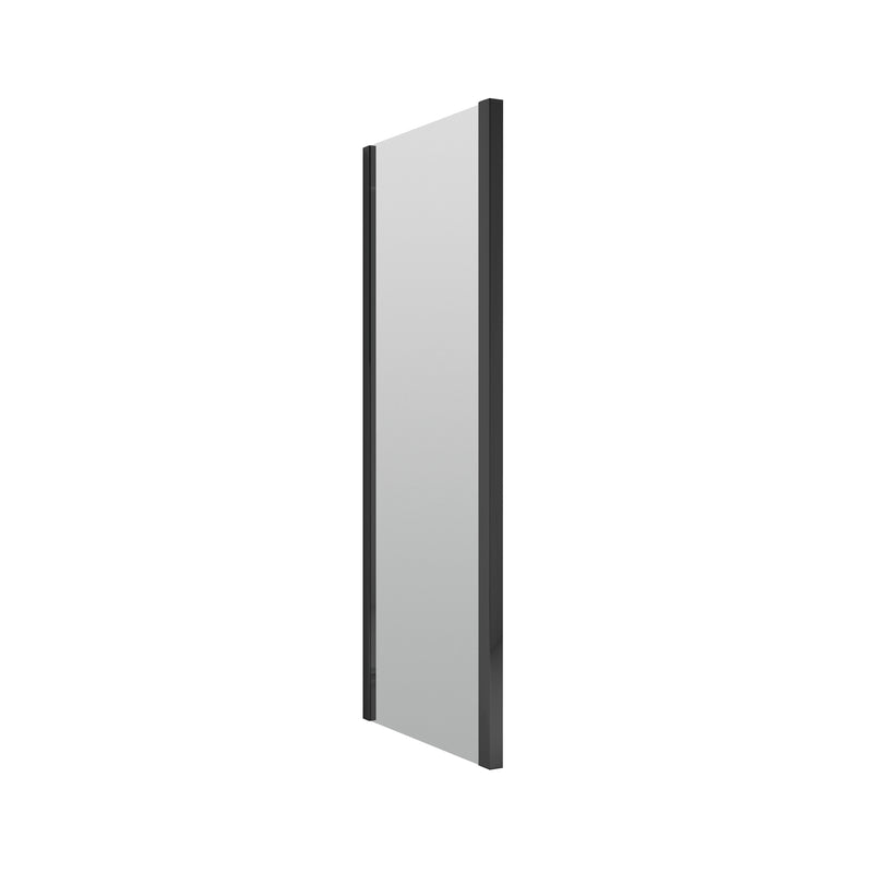 760mm Porto 6mm Shower Side Panel - 1900mm High, Matt Black