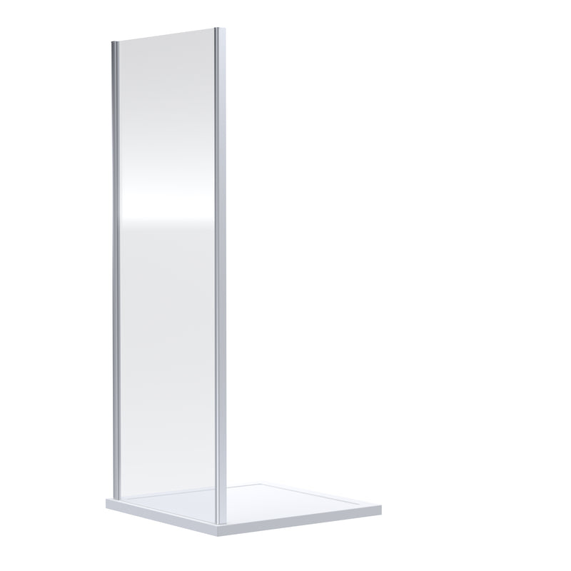 900mm Porto 6mm Shower Side Panel - 1900mm High, Chrome