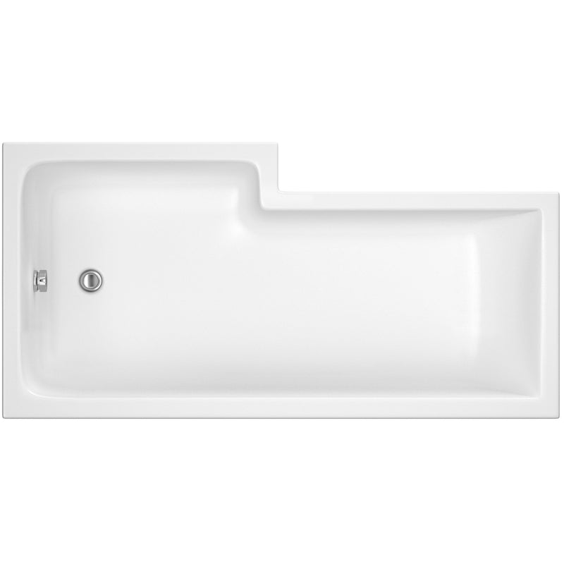 Square Shower Bath - 1600mm x 850mm, Right Hand