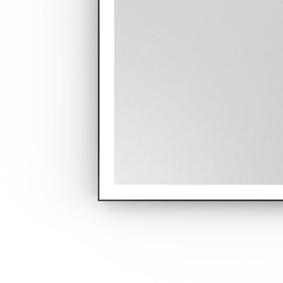 Origins Living Tate Light Rectangular Mirror 60x80cm - Matt Black