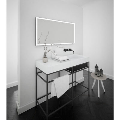 Origins Living Tate Light Rectangular Mirror 60x80cm - Matt Black