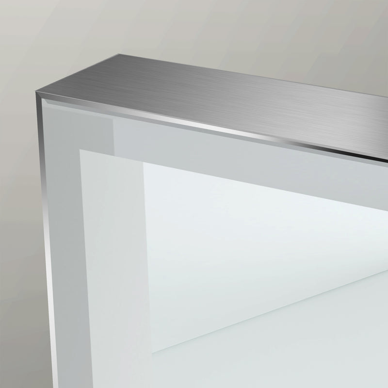 Origins Living Tate Light Rectangular Mirror 120x70cm - Polished Aluminium