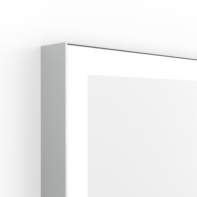 Origins Living Tate Light Rectangular Mirror 100x70cm - Polished Aluminium