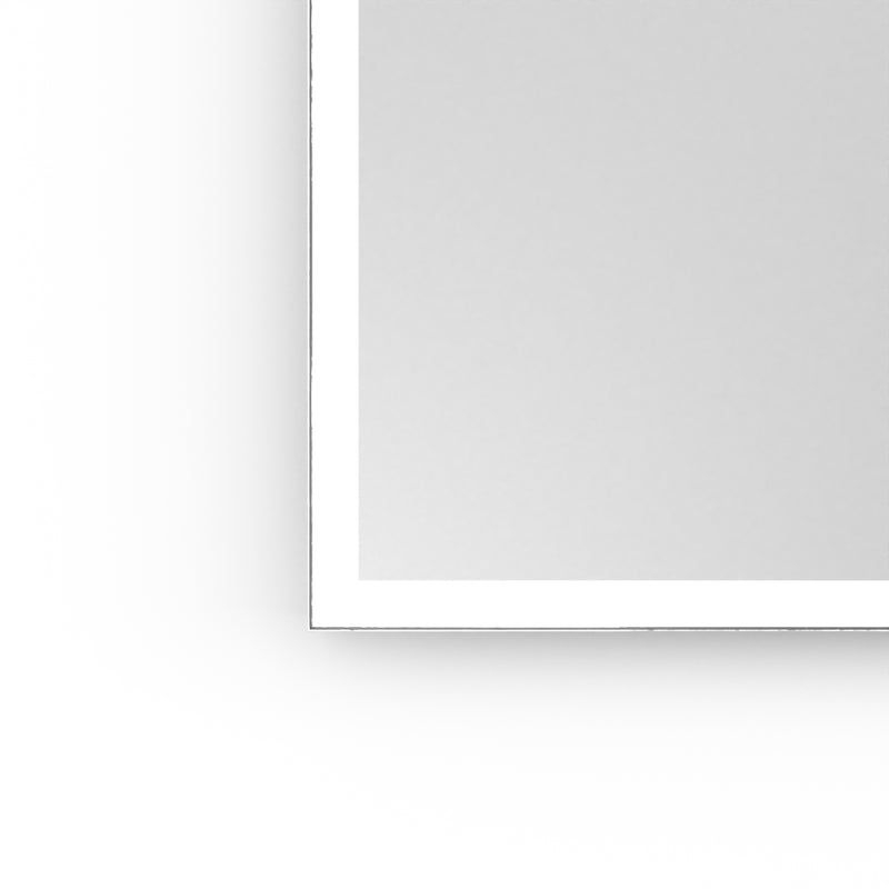 Origins Living Tate Light Rectangular Mirror 50x100cm - Polished Aluminium