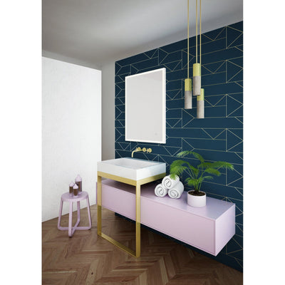 Origins Living Tate Light Rectangular Mirror 100x70cm - Matt White