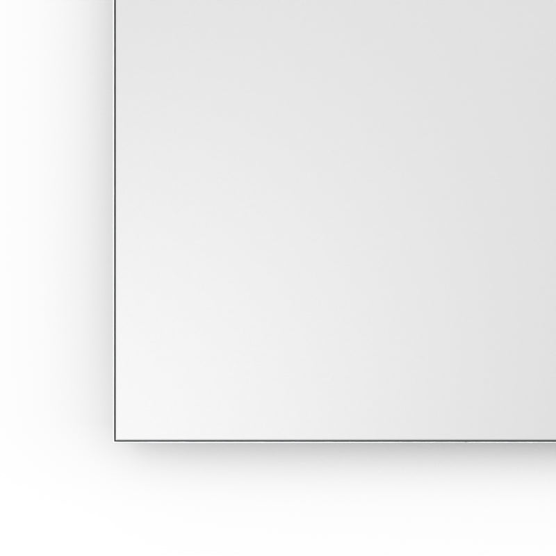 Origins Living Tate Rectangular Mirror 100x70cm - Polished Aluminium