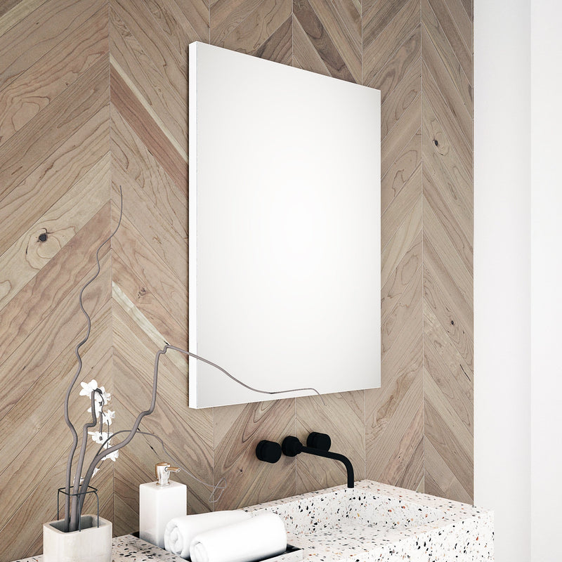 Origins Living Tate Rectangular Mirror 70x90cm - Matt White