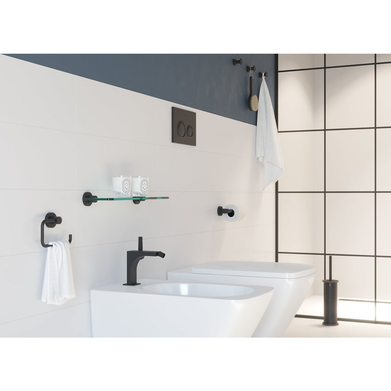 Sonia Tecno Project Open Toilet Roll Holder - Matt Black