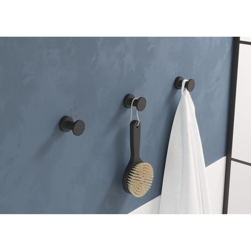 Sonia Tecno Project Open Towel Ring - Matt Black